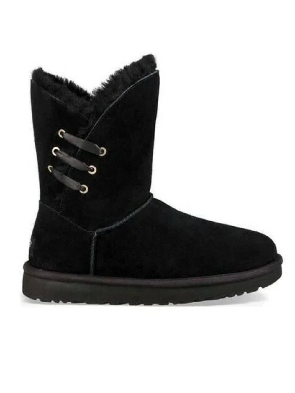 New! Ugg Constantine Genuine Lamb Shearling Lined Boot Black Size 6 1018629 DD28